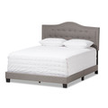 Baxton Studio Emerson Modern Light Grey Upholstered Queen Size Bed 136-7446